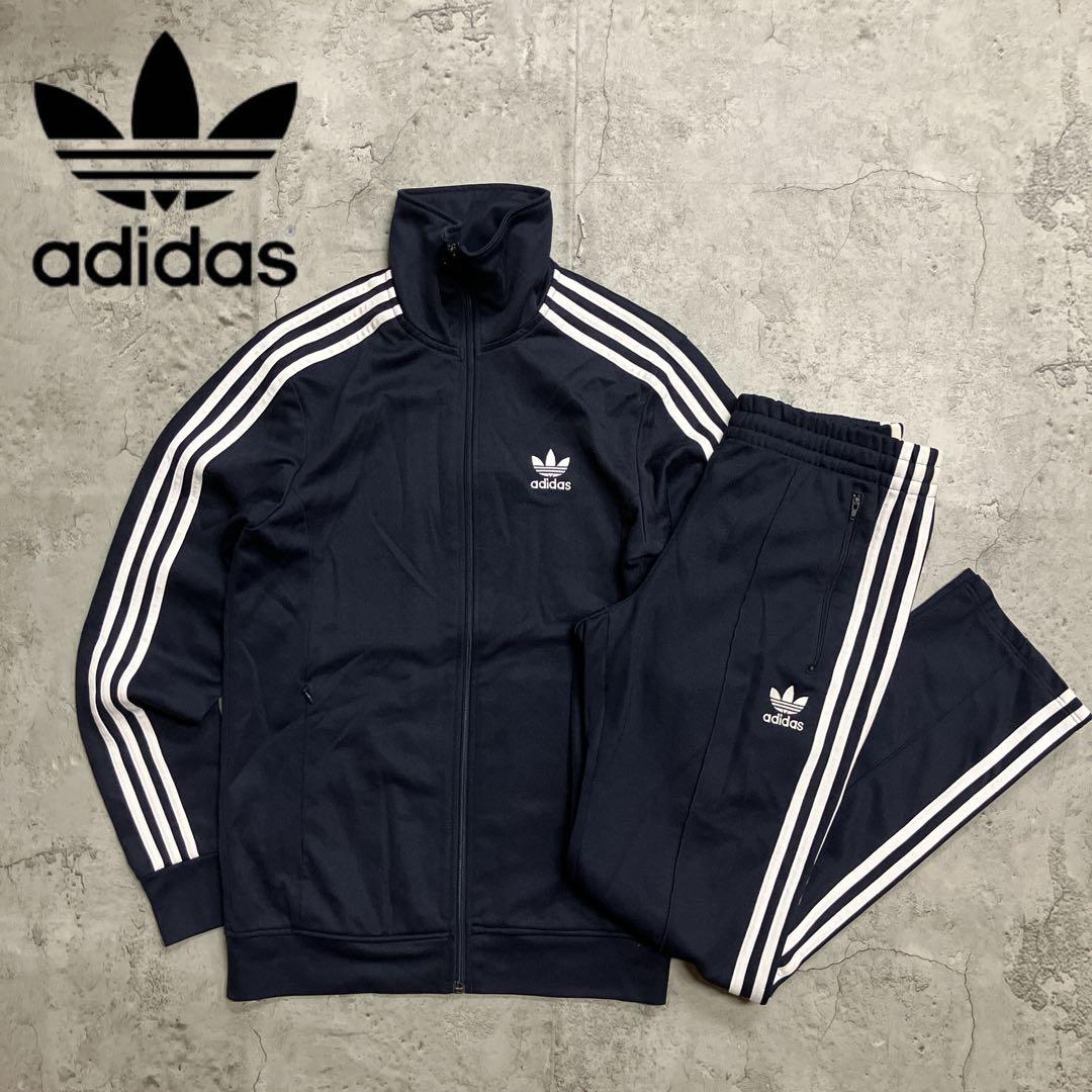 大人気　アディダスオリジナル　セットアップ　ジャージ　ネイビー　M