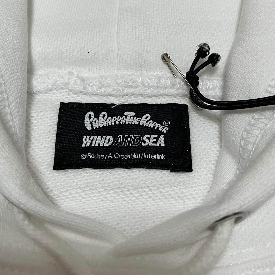 新品 希少 WIND AND SEA パラッパラッパー コラボ パーカー M 白