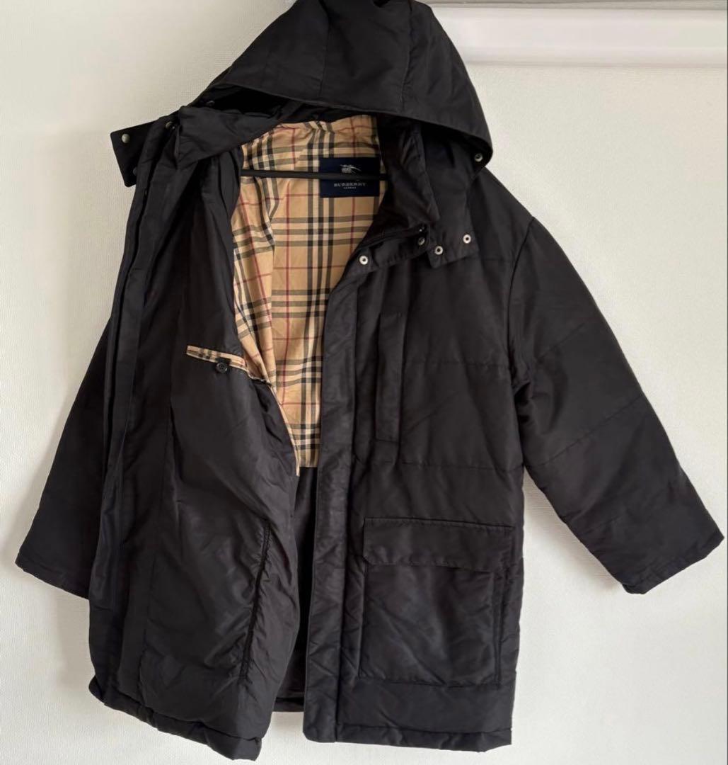 値下バーバリーロンドン 中綿入　フード付 ダウンジャケット メンズ サイズ52