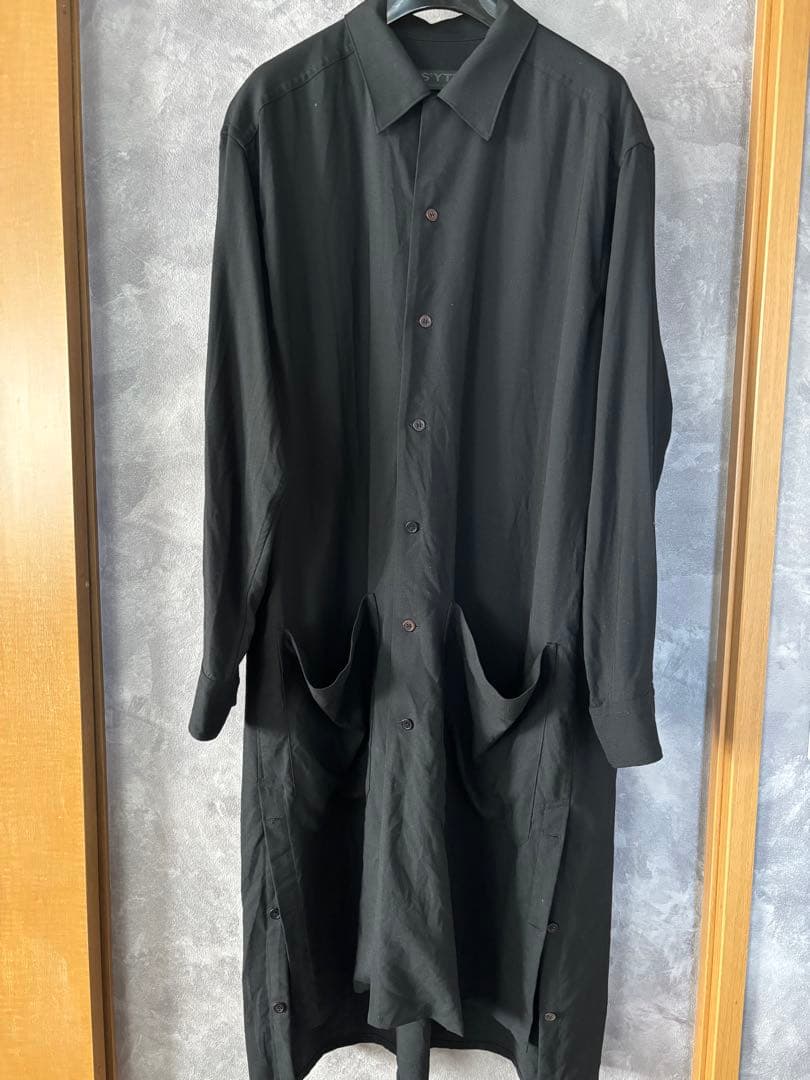 サイト Yohji Yamamoto S'yte ロングシャツ 長袖シャツ 黒