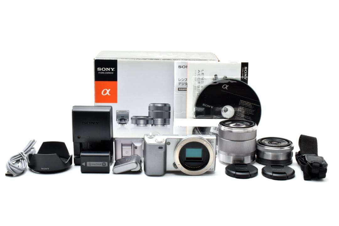 【新品同様】SONY ソニー NEX-5D ダブルレンズ 箱付き ミラーレス一眼