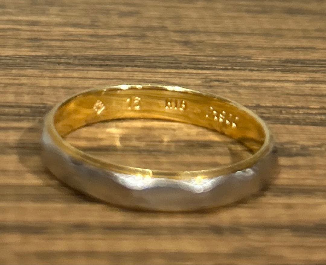 S*.様 K18 PT900 リング 3g