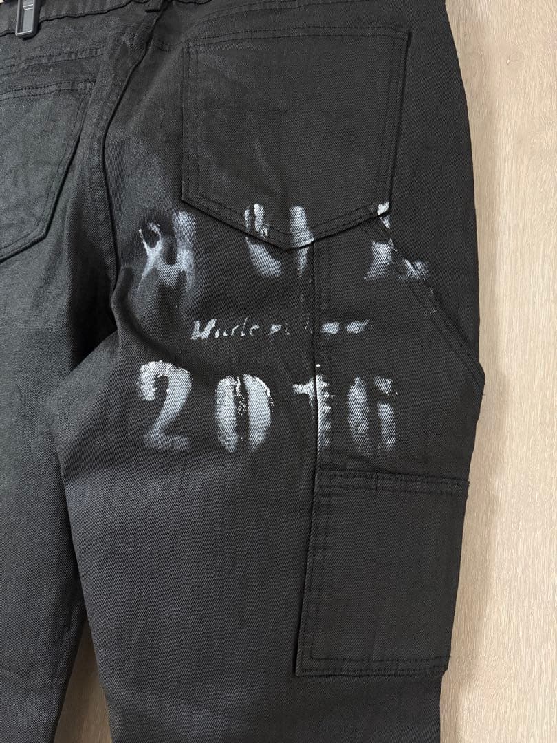 Miyu様★M.U.L ブラックコーティングデニム ロゴペイントあり