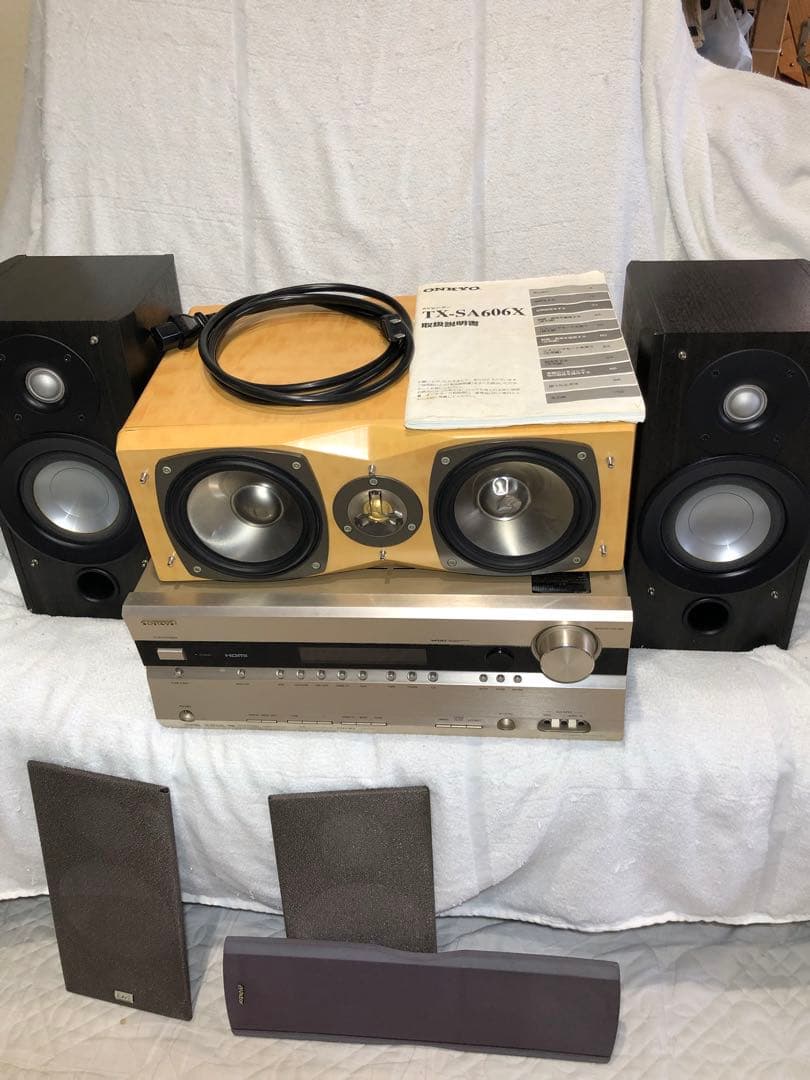 オンキョー　7.1chアンプ+センタースピーカー+フロントスピーカー　動作確認済