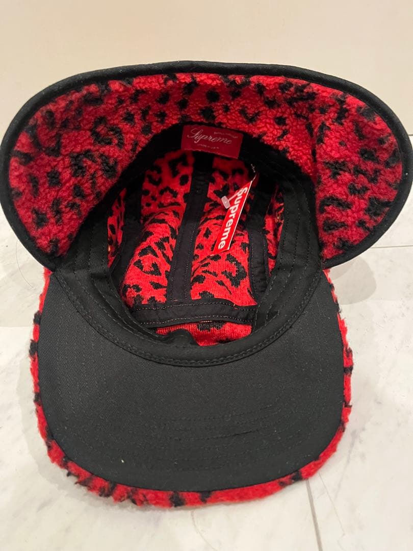 Supreme レオパード フリース イヤーフラップ FW17 タグ付