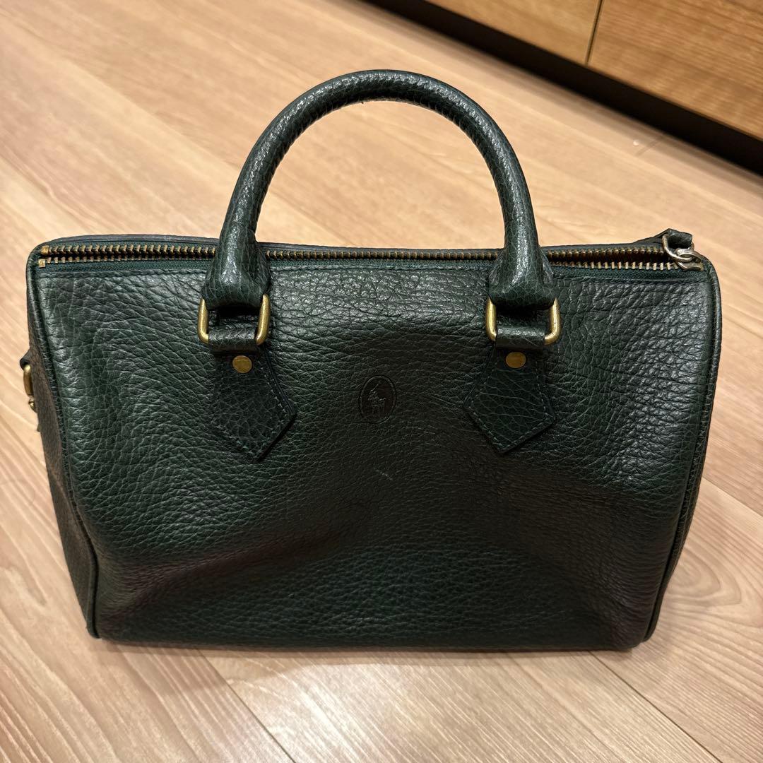 Ralph Lauren ラルフローレン ミニボストンバッグ グリーン