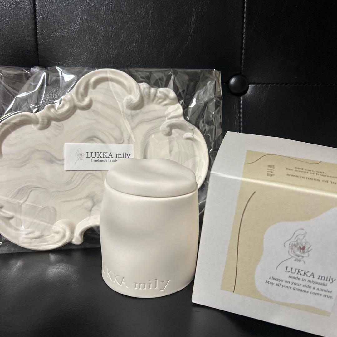 LUKKA mily 限定 焚き火キャンドル　with トレイ付き