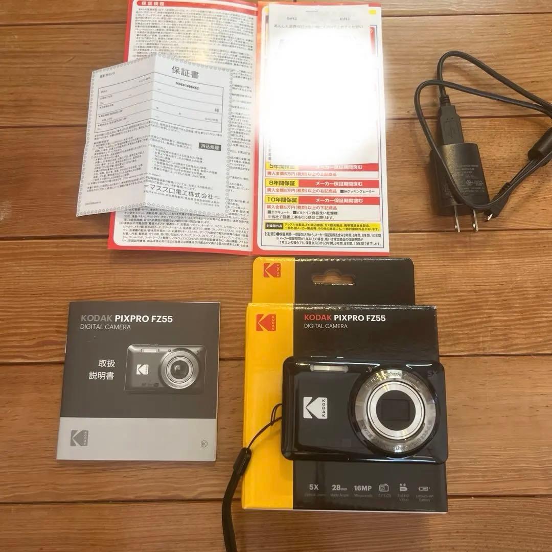 【美品⭐︎保証書付】kodak FZ55BKデジタルカメラ