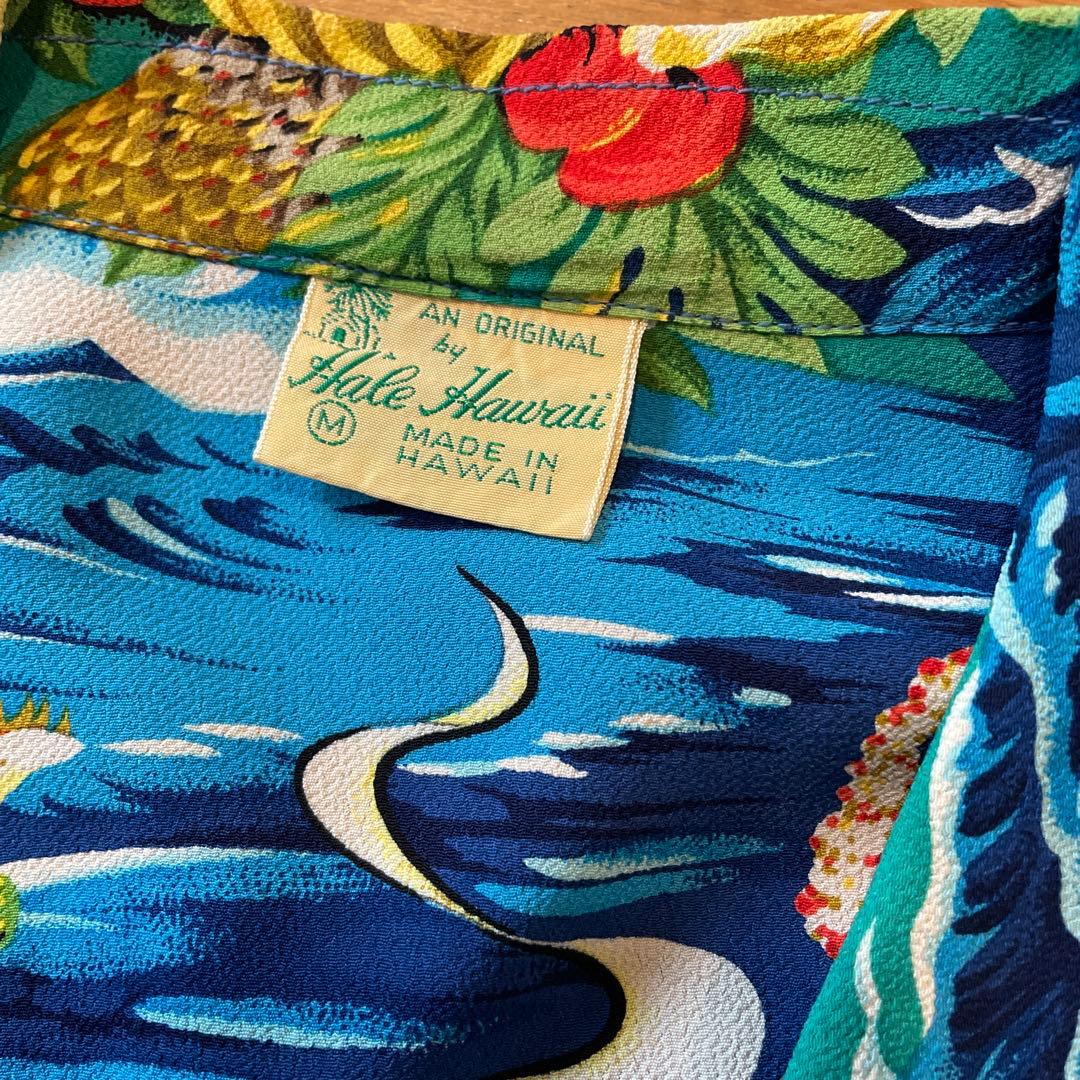 サンサーフ　アロハ　SS30694 サイズM ブルー