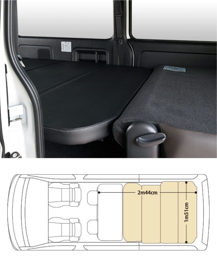 【送料込み】ハイエース S-GL m.flat ベッドキット レザー