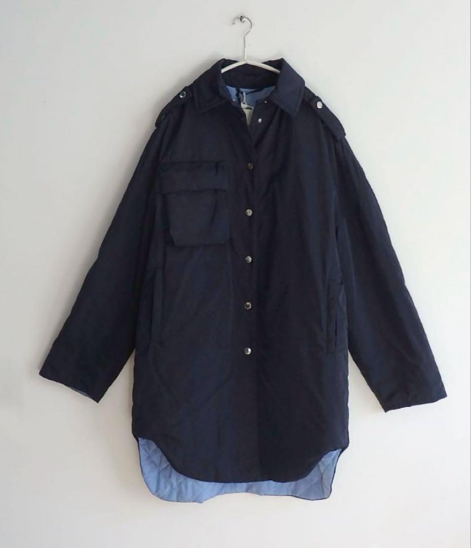 お値下げしました【TELA/テラ】ポケットデザイン中綿コート ネイビー
