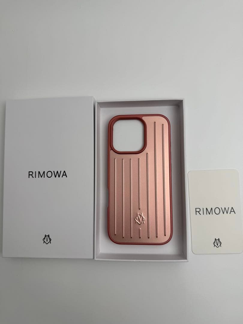 RIMOWA iPhone16 pro ケース ピンクゴールド ストライプ