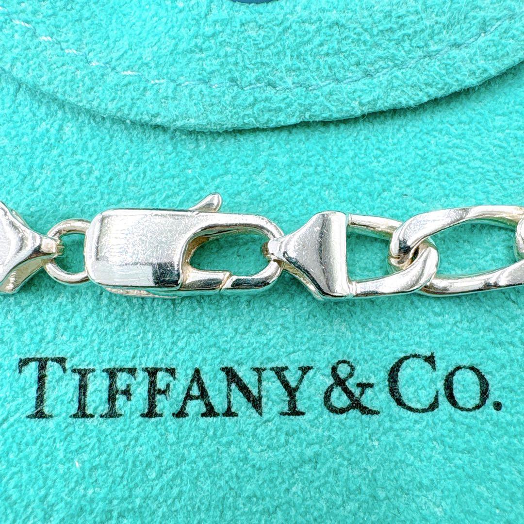 極美品 オールドティファニー フィガロ リンク ネックレス シルバー k18