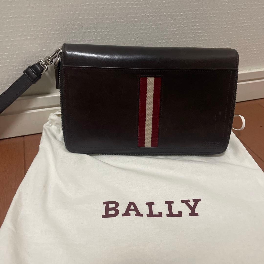 BALLY ダークブラウン トラベルウォレット