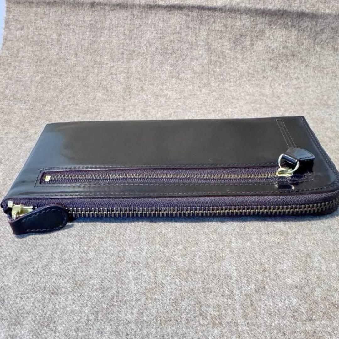 GANZO L字ファスナー長財布 ブラウン