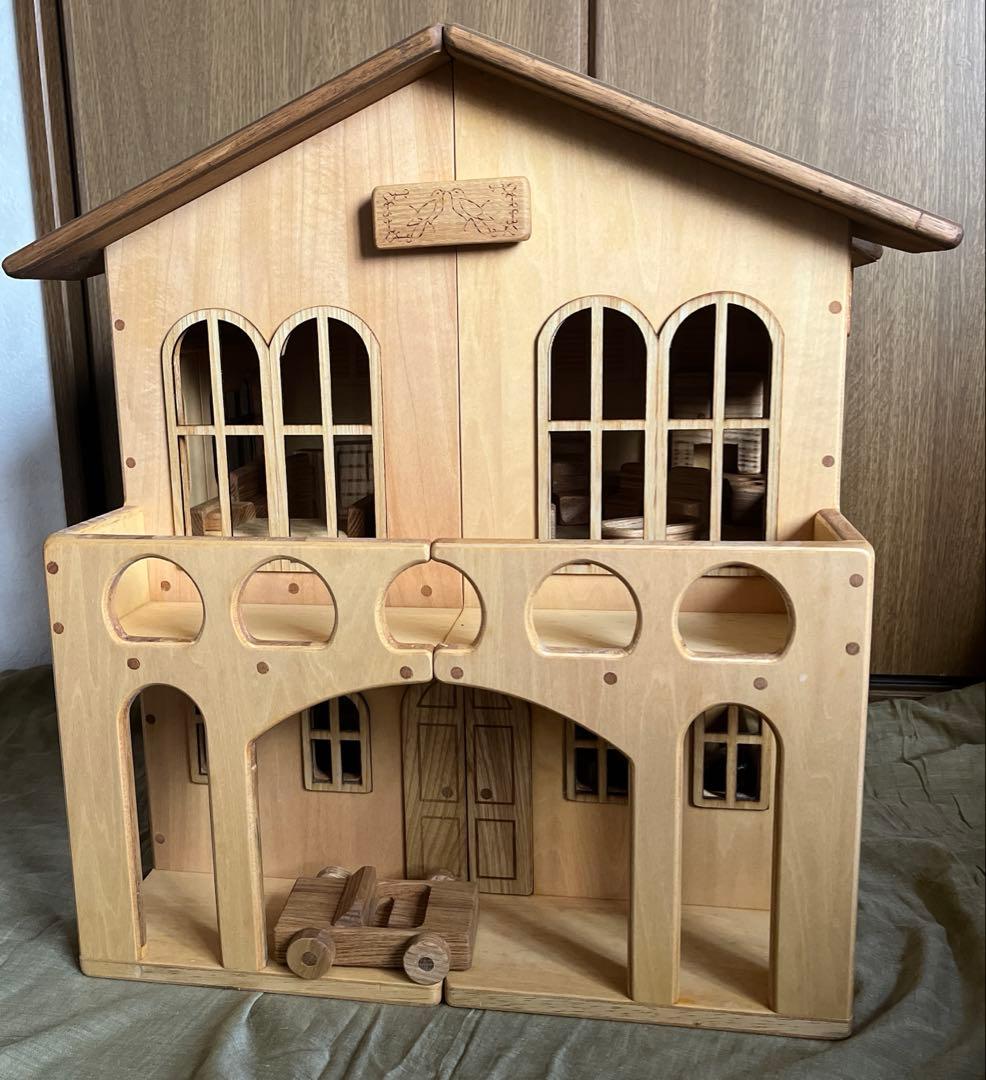 と*こ様 木製2階建てドールハウス