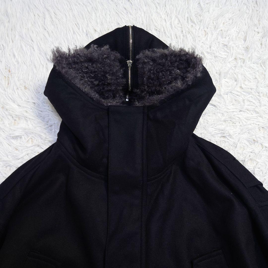 IENA　イエナ　2024AW　ファー付モッズコート　ウール素材　黒　38　M
