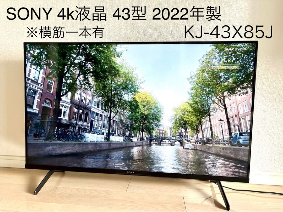 SONY ブラビア 4K液晶 テレビ KJ43X85J 2022製 横筋1本有