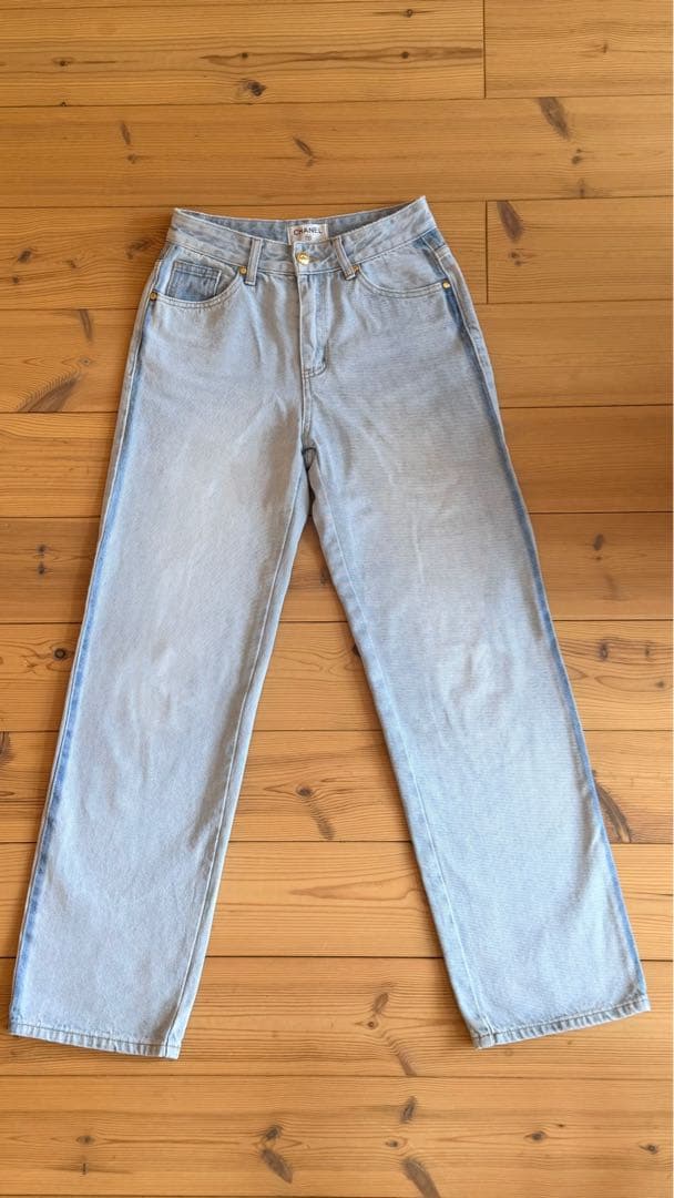 CHANEL ヴィンテージ デニム CCロゴ刺繍 Y2K イタリア製 サイズ34