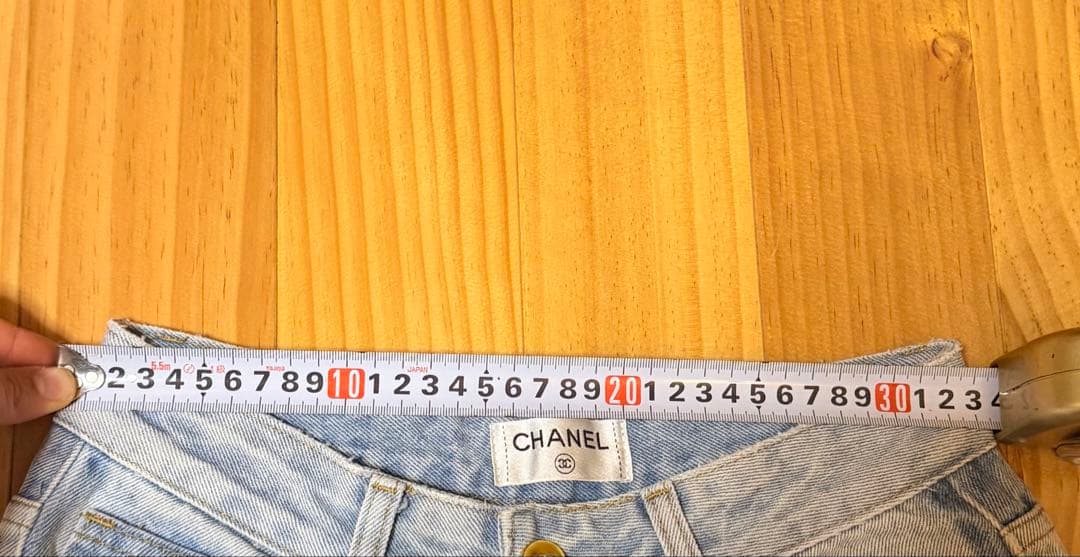CHANEL ヴィンテージ デニム CCロゴ刺繍 Y2K イタリア製 サイズ34