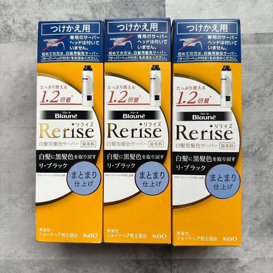 【新品】リライズ 白髪用 髪色サーバー リ・ブラック つけかえ 3個セット