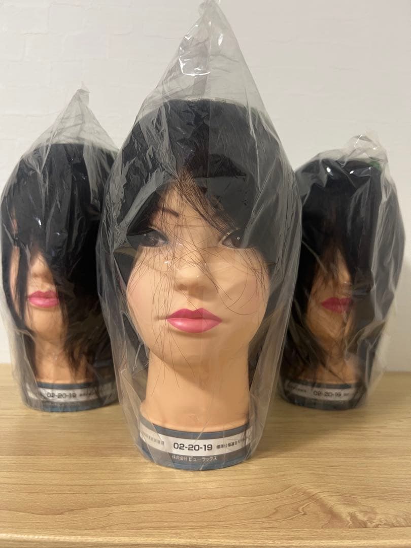 guna　実技試験用カットウィッグ 02-20-19 新品未使用5頭セット
