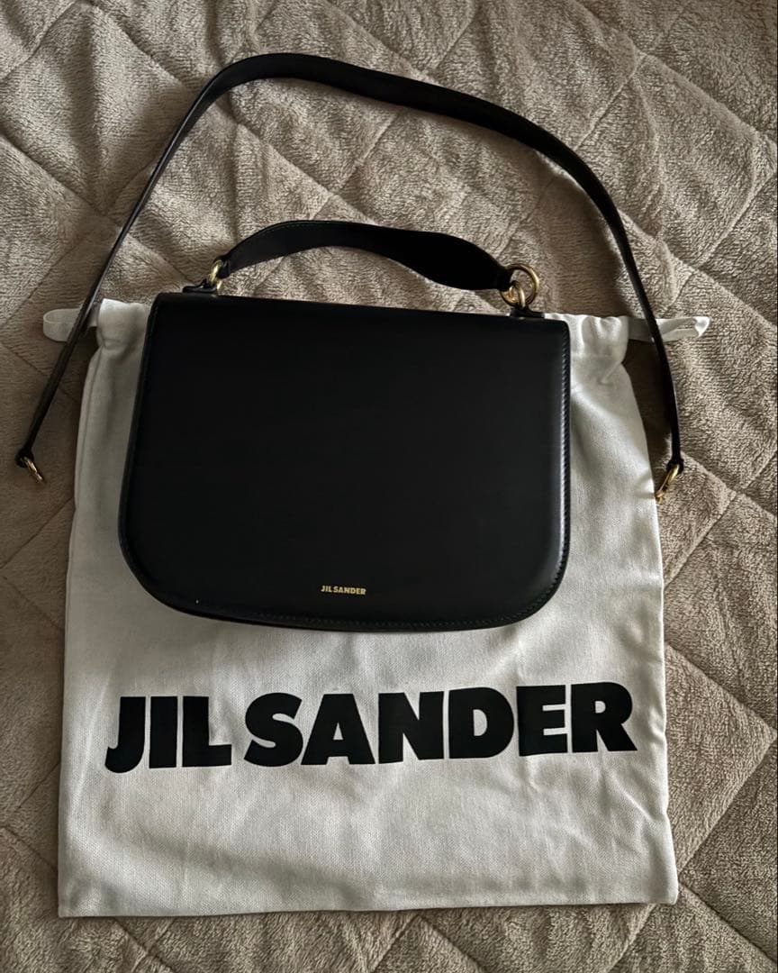 JIL SANDER 黒 ハンドバッグ 保存袋付き