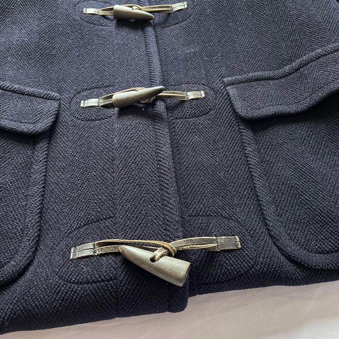 オールドイングランド ヘリンボーン　ロング ダッフルコート　ネイビー　8