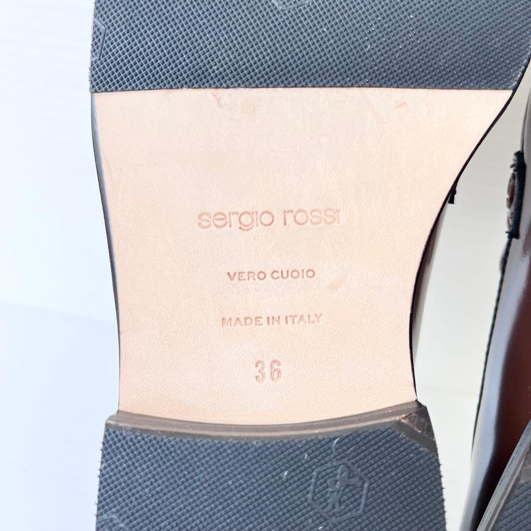 人気✨ セルジオロッシ SR NORA ローファー ブラウン バックル 23