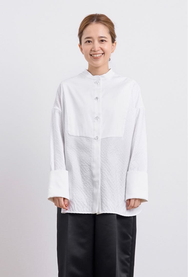 【新品未使用】yori shirocon タキシードリボンブラウス ホワイト