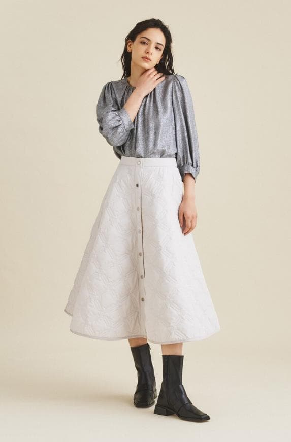 グレースクラス グレースコンチネンタル　キルティング　ロングスカート 38 白