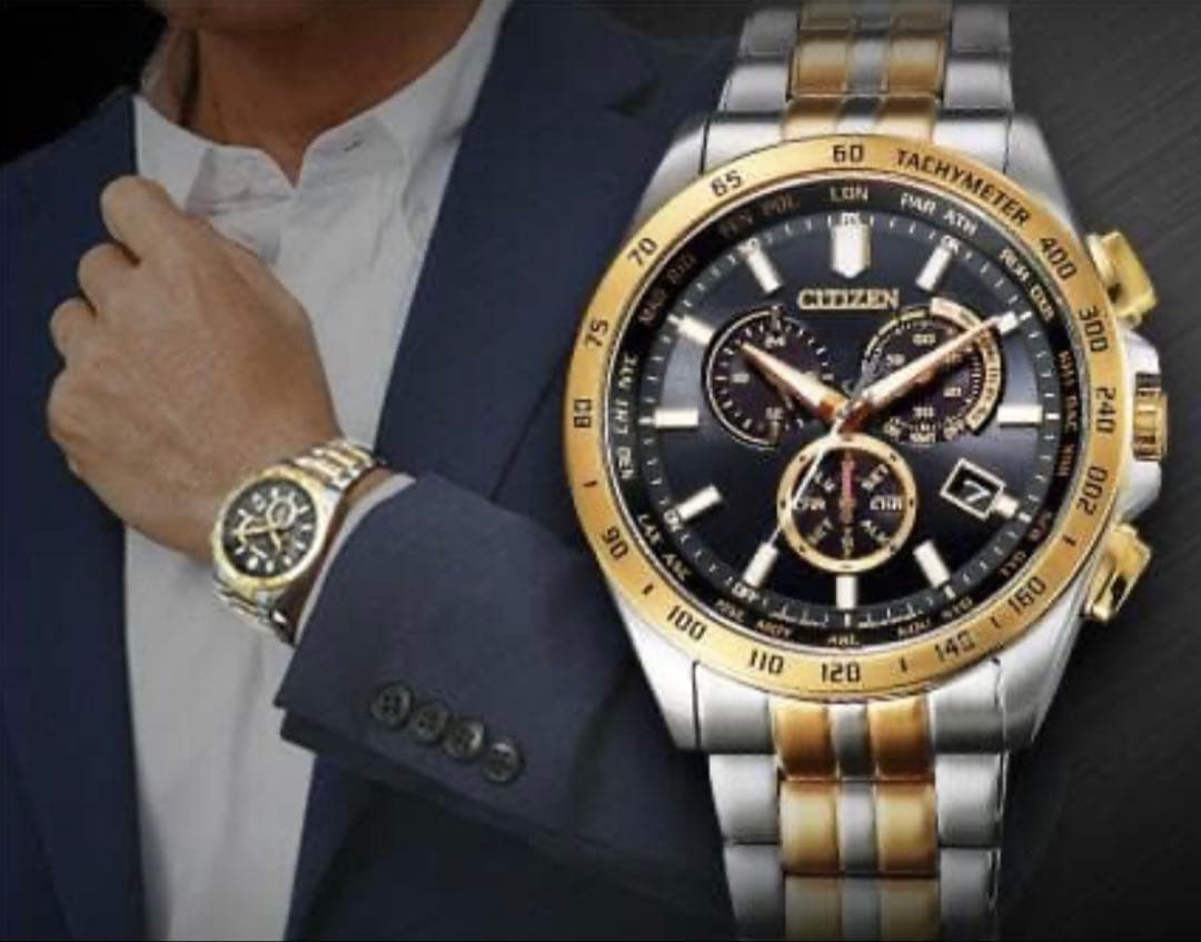 ひ*う様 シチズン 電波腕時計 エコドライブ クロノグラフ CB5875-97E