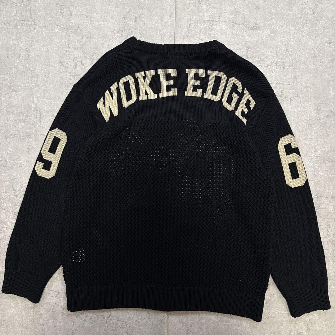 WOKE EDGE ウォークエッジ ニット M ナンバリング 黒 かつきくん着用