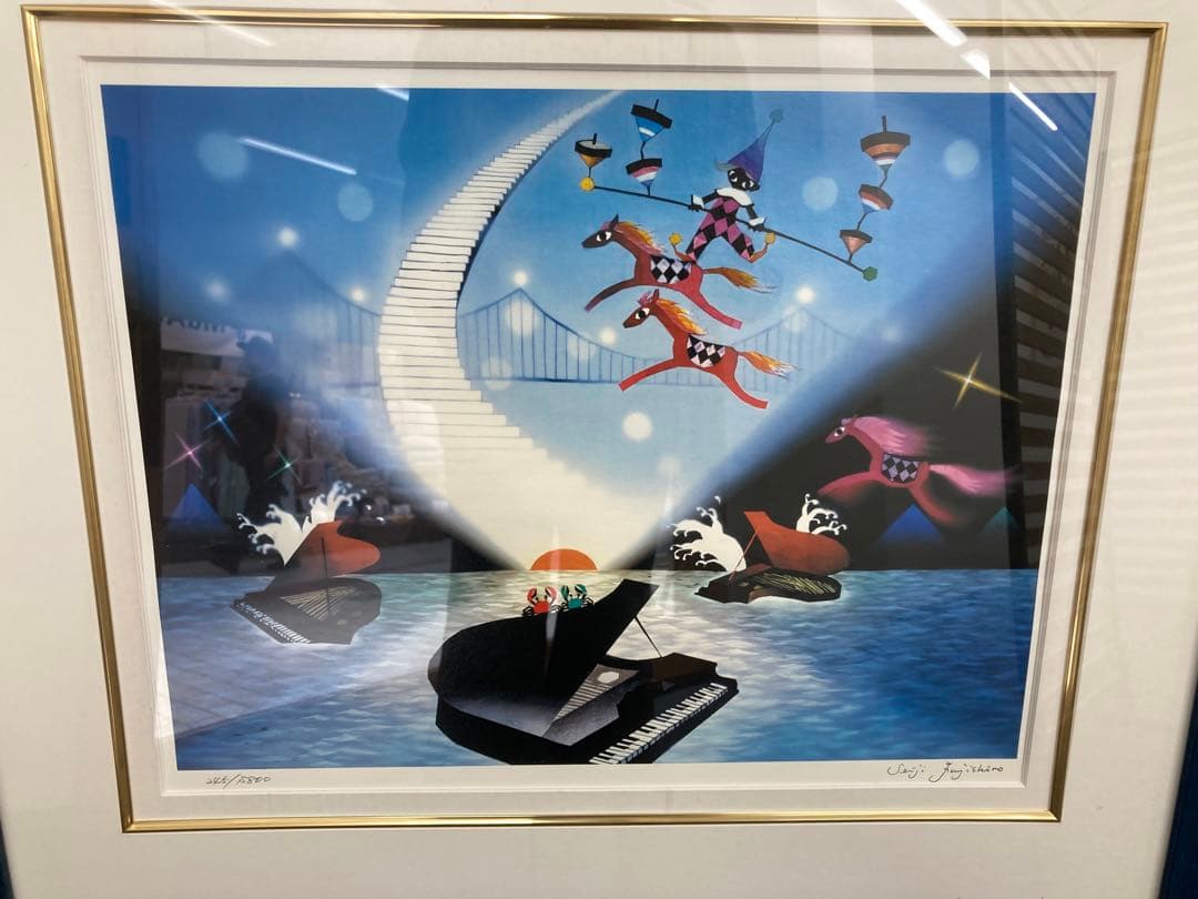 【希少】藤城清治「日の出のプレリュード」限定800部/作品保証書付き/サイン入り