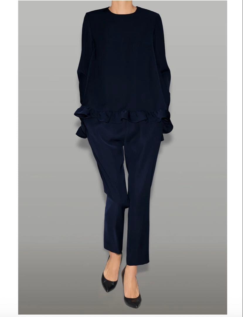 新品タグ付き　ヨーコチャン　ロングスリーブフリルブラウス　YCB-325-499