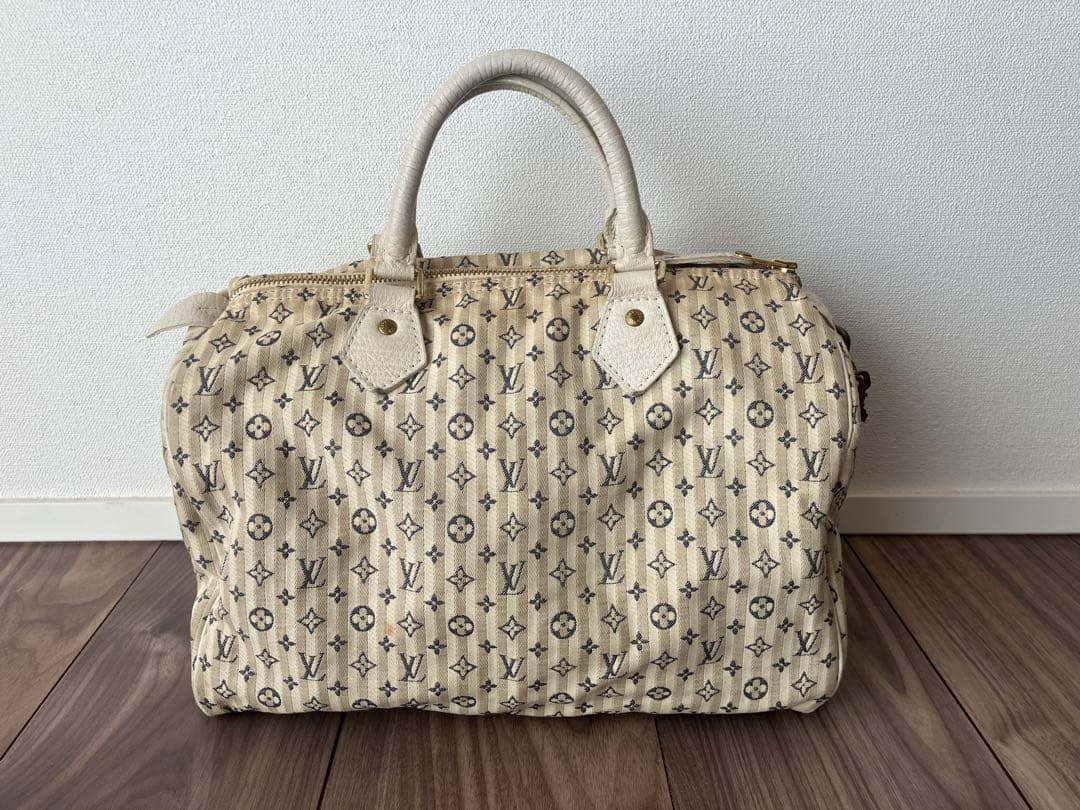 ルイ ヴィトン　モノグラム ミニラン クロワゼット スピーディ30 ブルー