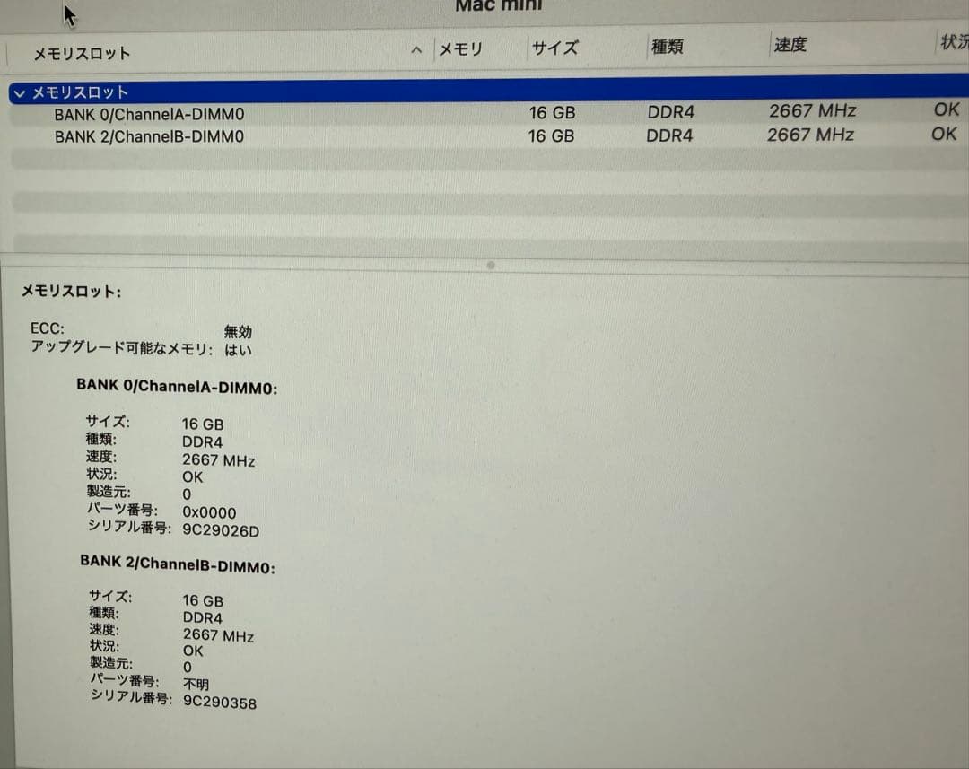 ミニPC Apple Mac mini 2018 Core i5 32GB 256GB
