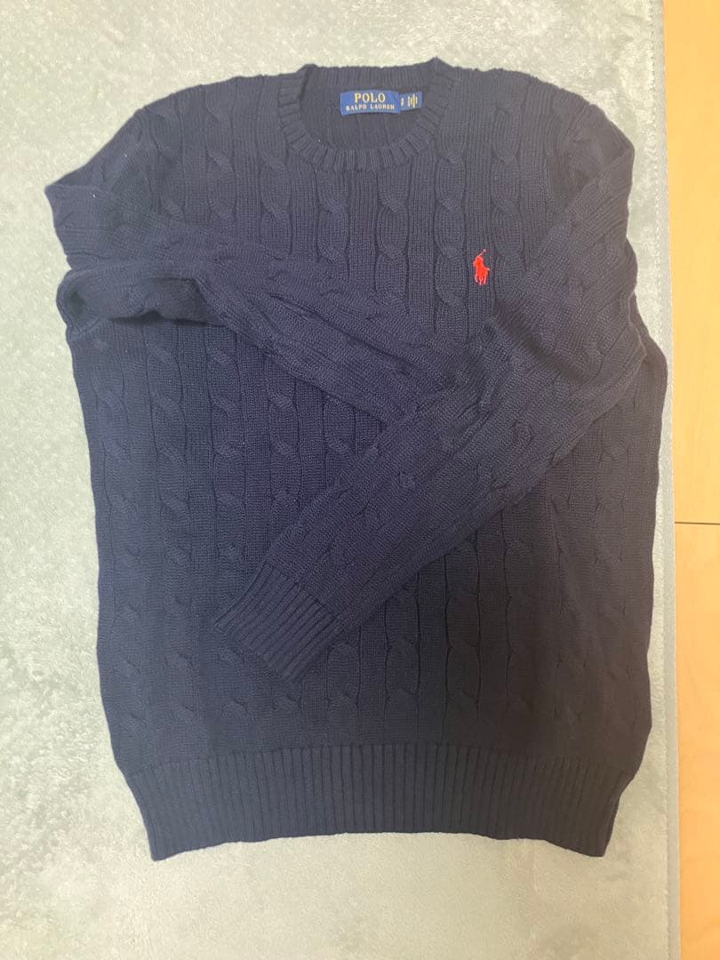 POLO RALPH LAUREN ネイビー ケーブルニットセーター