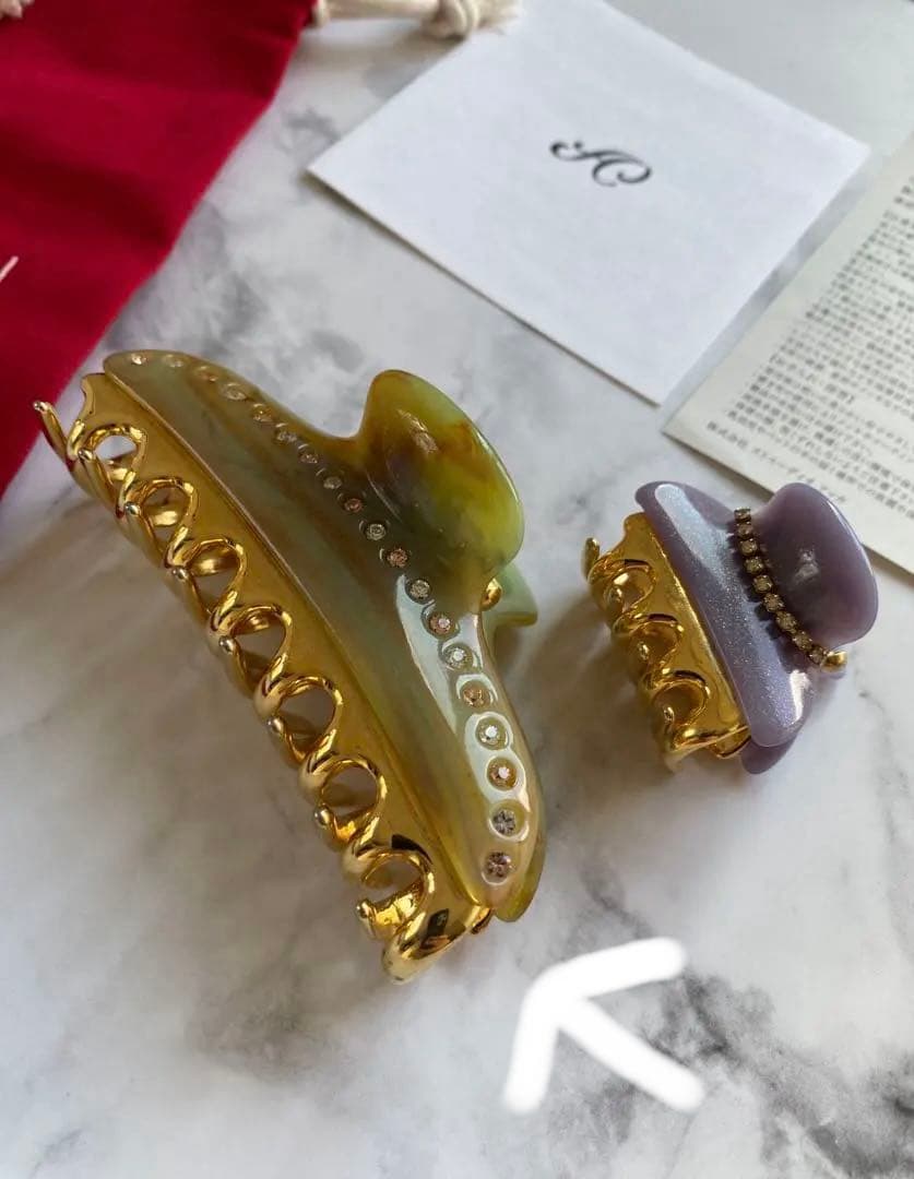 ほ*ん様 acca ヘアクリップ　大　バンス　クリップ　アッカ　ベージュ