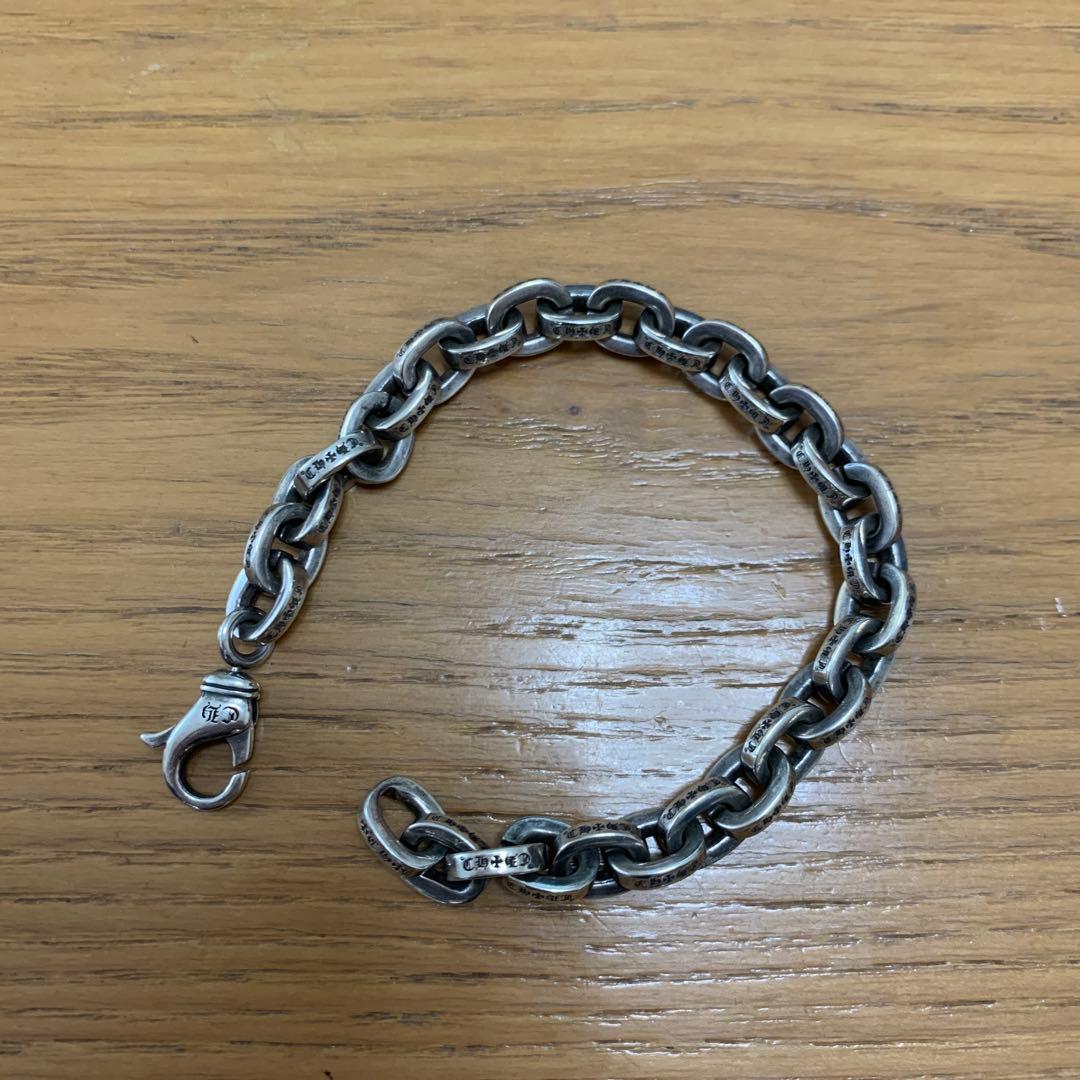 シルバーチェーンブレスレット 約20cm ラージペーパーチェーン