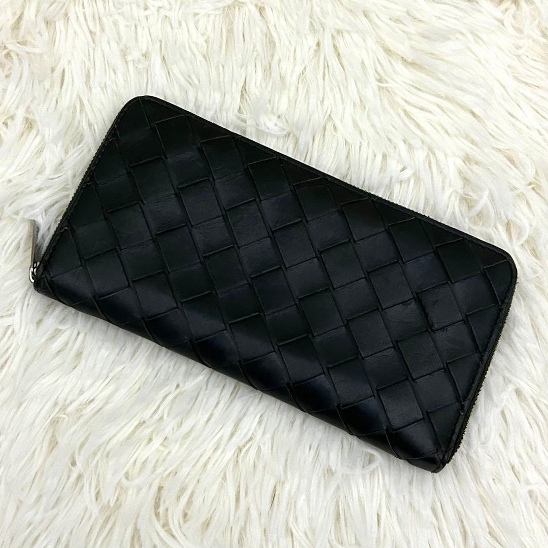 ICチップ内蔵 BOTTEGA VENETA イントレチャート グレー×ピンク