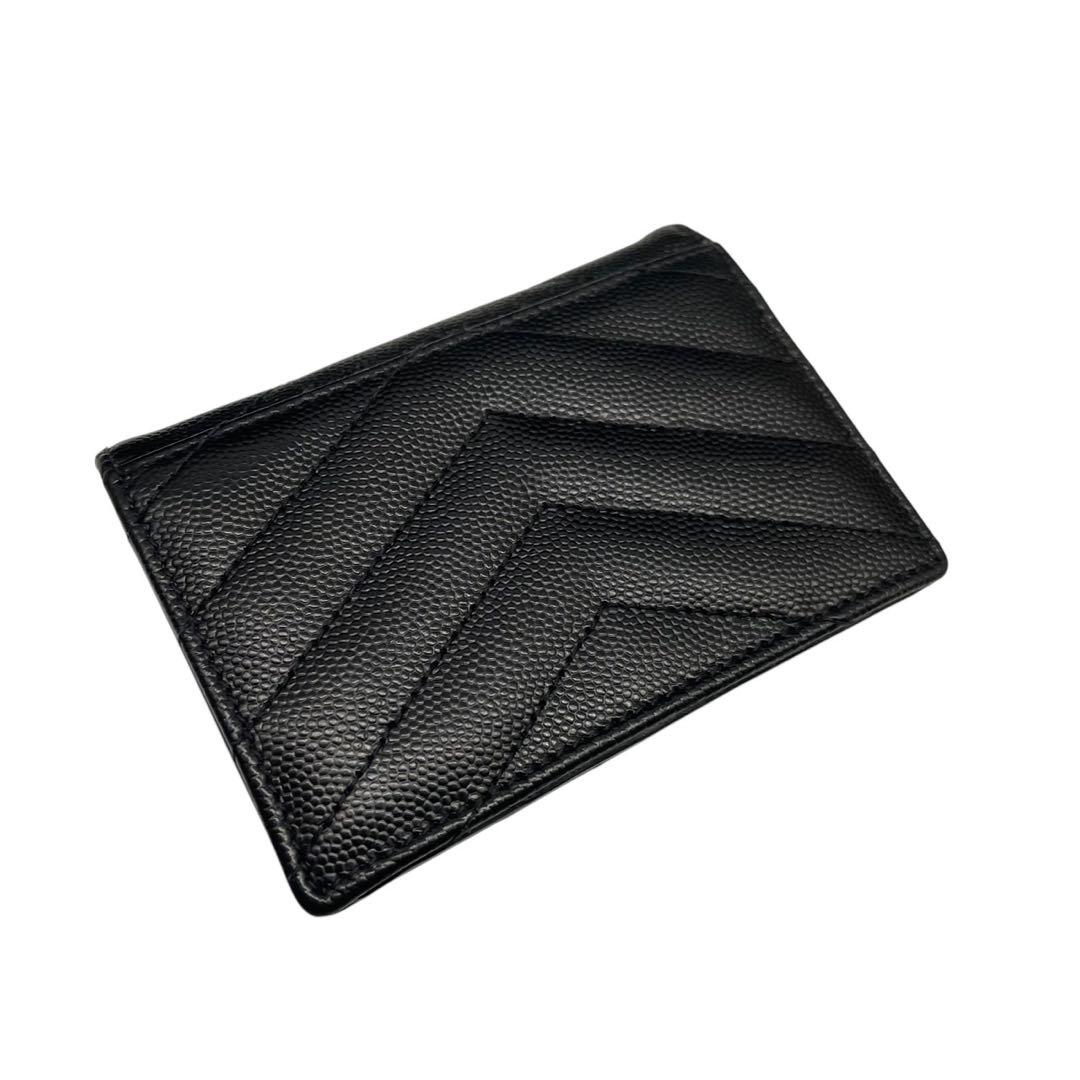 極美品✨サンローラン カードケース YSL カサンドラ キャビアスキン 黒
