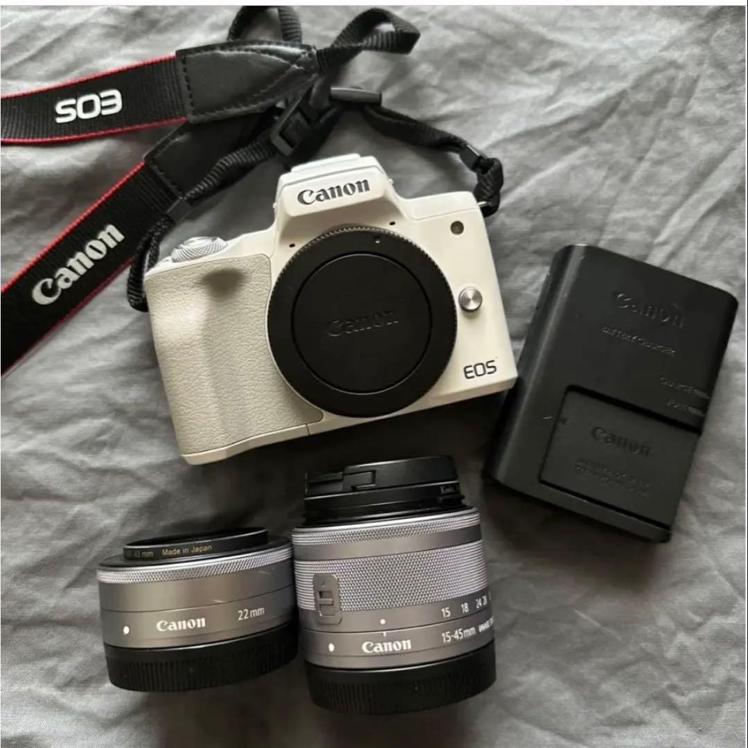 Canon EOS kiss M ホワイト + レンズ2本