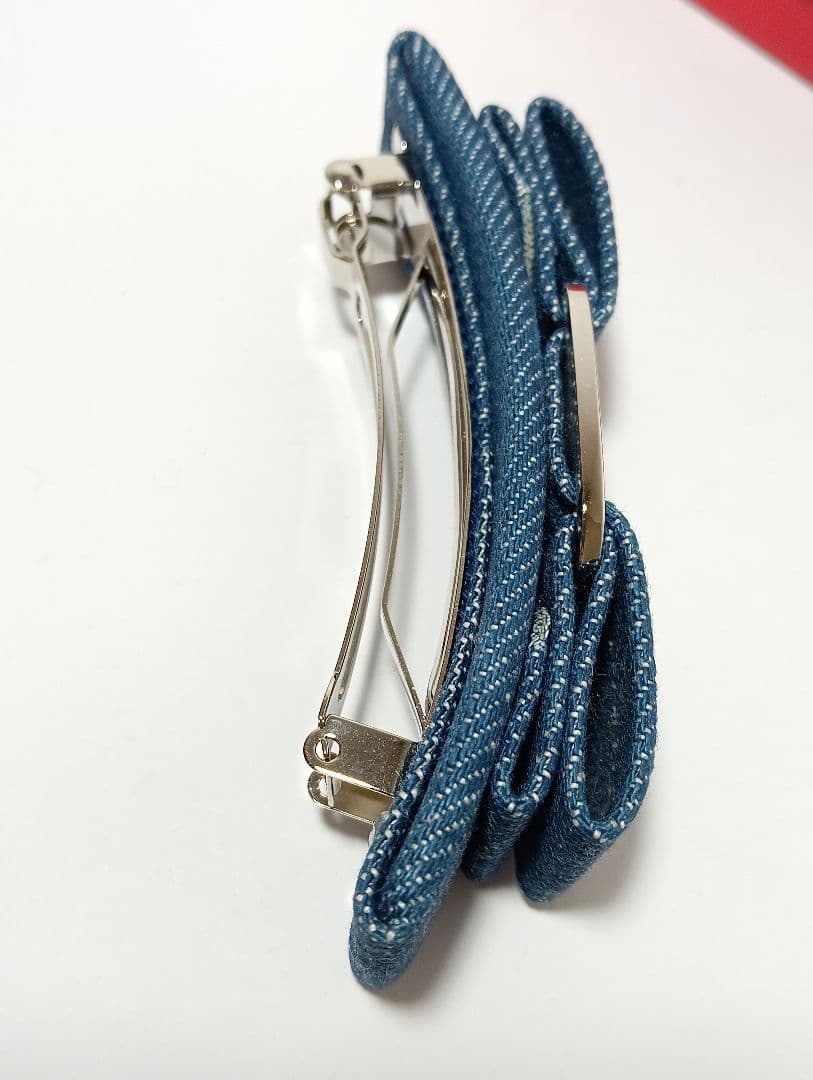 Ferragamo　サルヴァトーレフェラガモ　バレッタ　デニム　ヴァラリボン