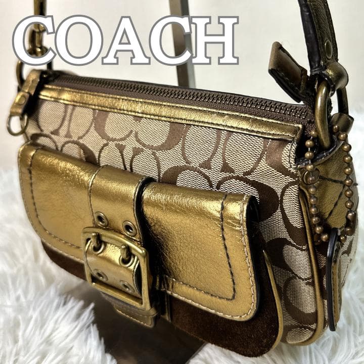 希少・限定版 COACH Signature 2004秋 GOLD SOHO