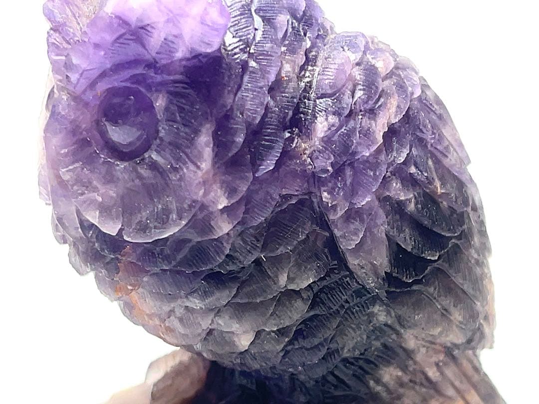 アメジスト フクロウ ふくろう彫刻 梟 置物 オブジェ