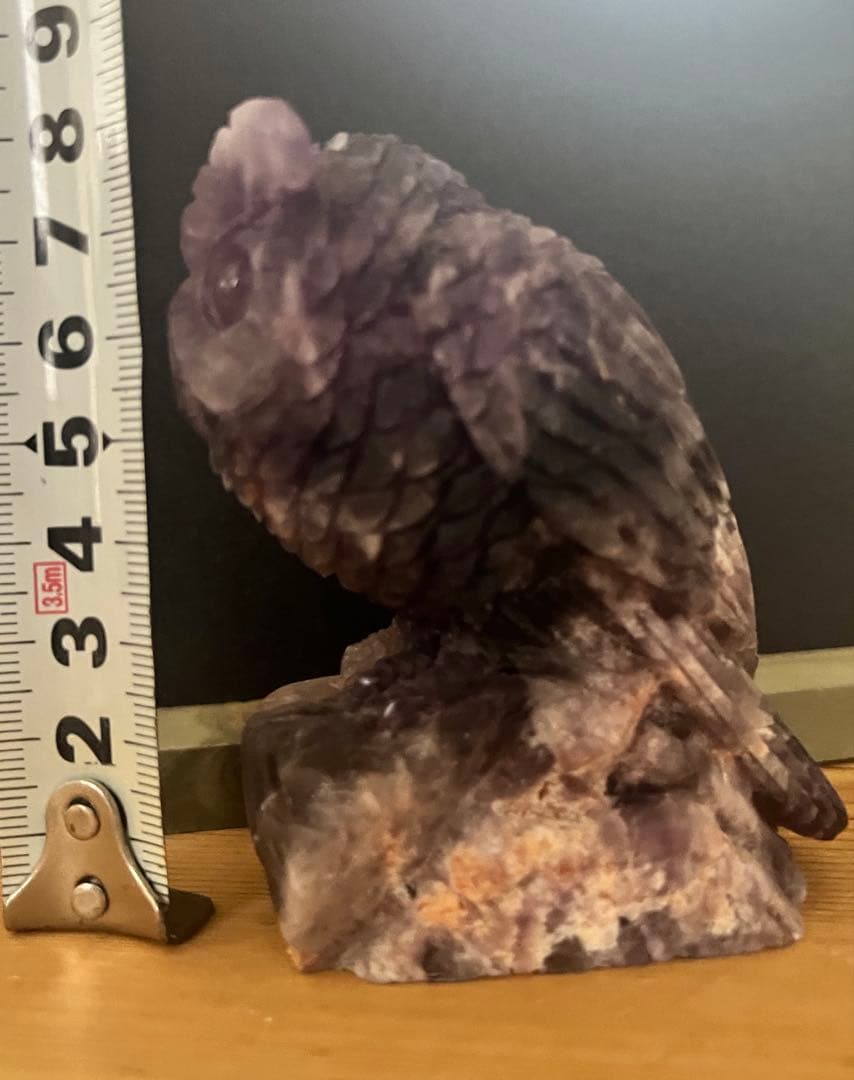 アメジスト フクロウ ふくろう彫刻 梟 置物 オブジェ