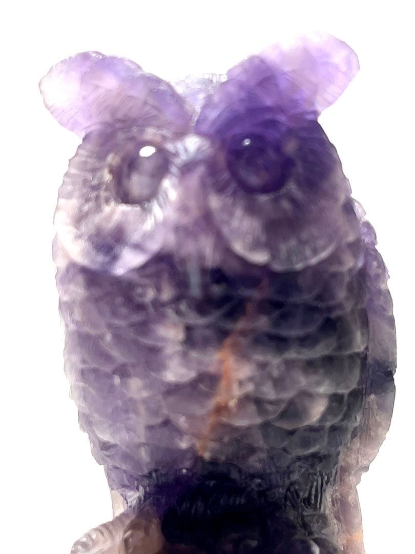 アメジスト フクロウ ふくろう彫刻 梟 置物 オブジェ