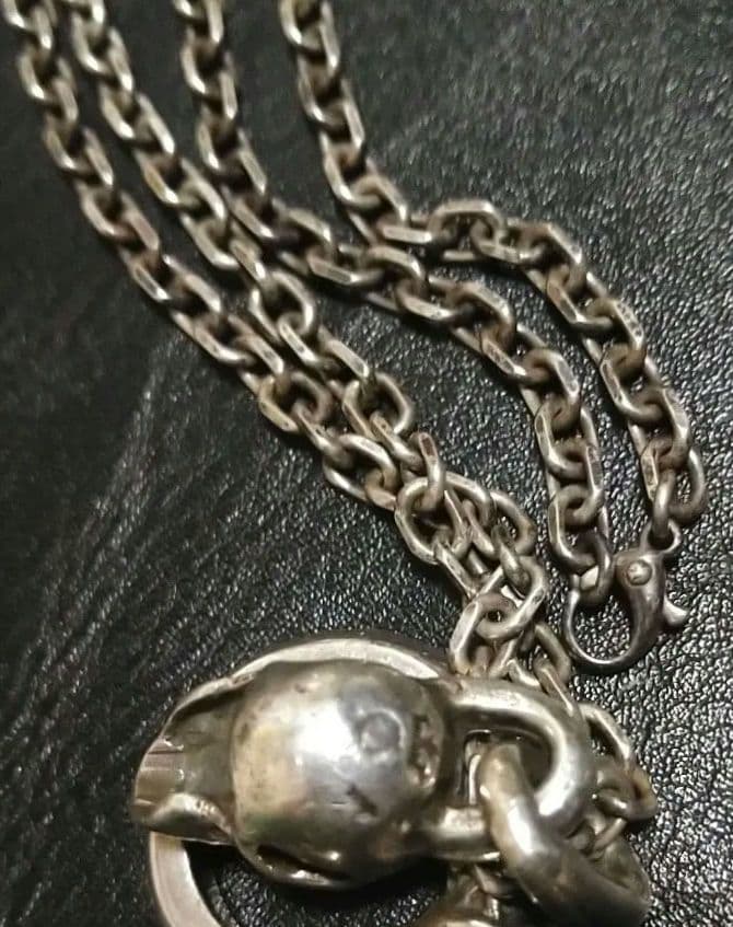 ガボール　シングルスカルペンダント　ネックレスチェーンセット