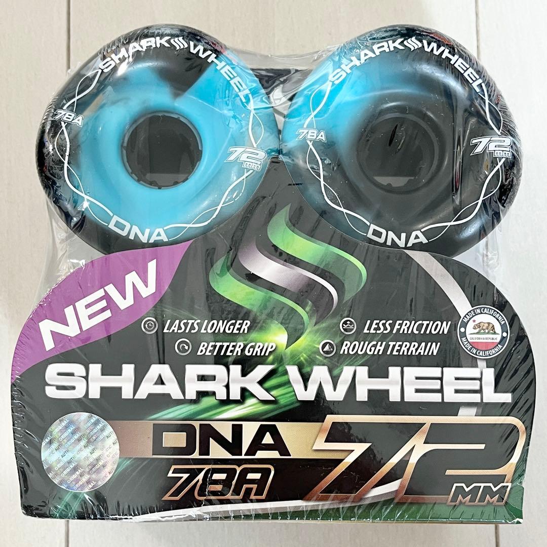 04☆新品☆ シャークウィール 72mm 78a ブラック/ブルー スワール